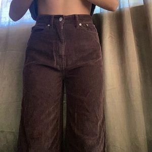 BDG high rise corduroy wide leg pants